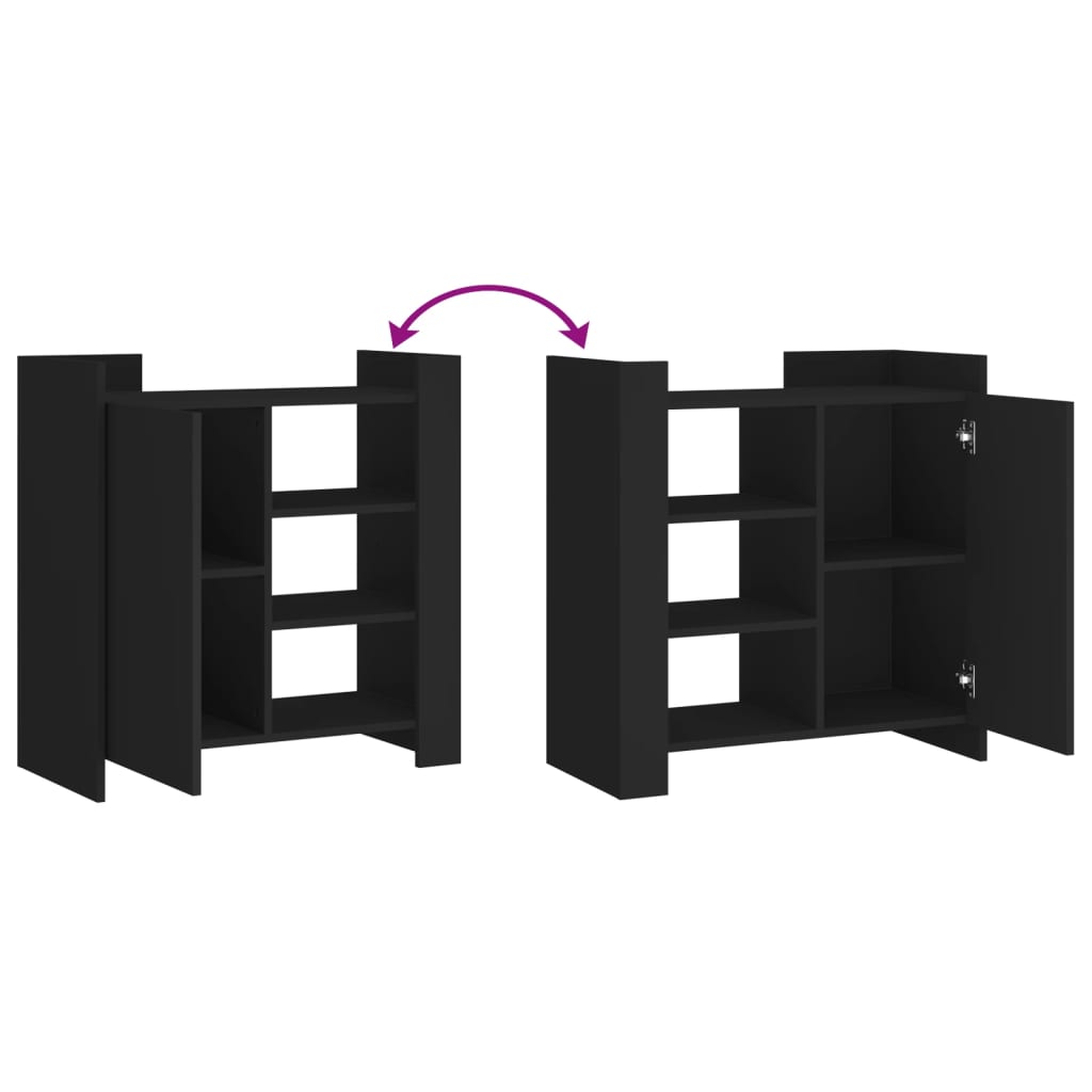 Sideboard Black 73.5x35x75 cm Engineered Wood