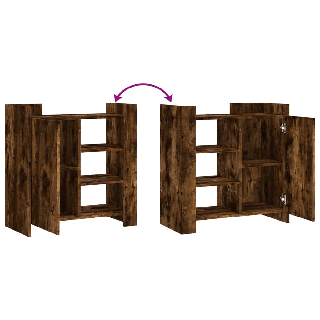 Sideboard Smoked Oak 73.5x35x75 cm Engineered Wood