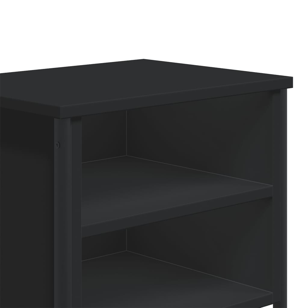 Bedside Cabinet Black 2 pcs 40x30x40 cm Engineered Wood