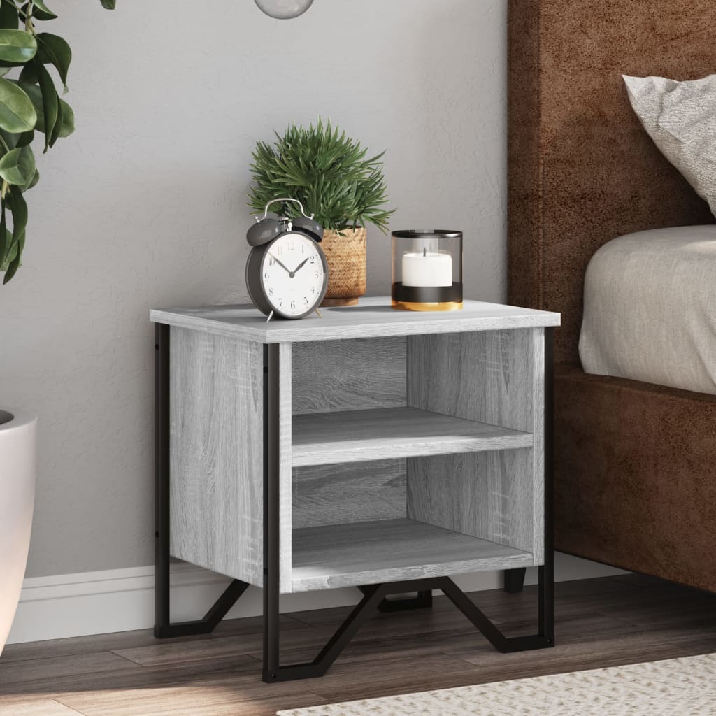 Bedside Cabinet Grey Sonoma 2 pcs 40x30x40 cm Engineered Wood