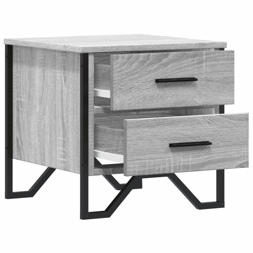 Bedside Cabinet Grey Sonoma 40x41x40 cm Engineered Wood