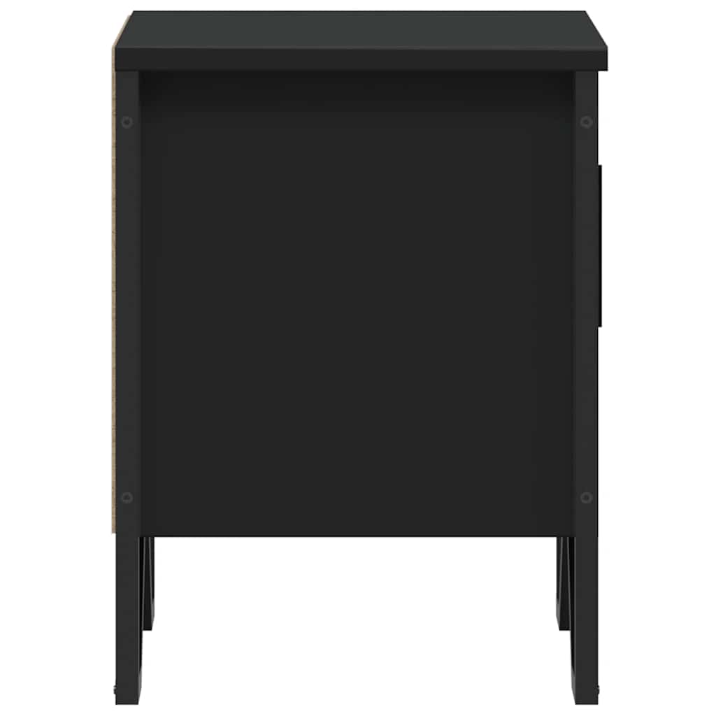Bedside Cabinets 2 pcs Black 40x30x40 cm Engineered Wood