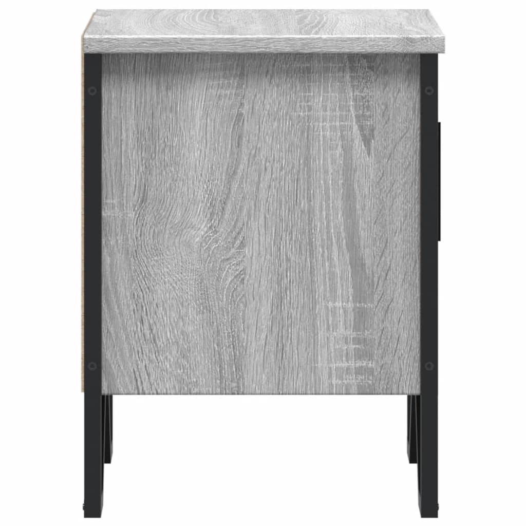 Bedside Cabinet Grey Sonoma 40x30x40 cm Engineered Wood