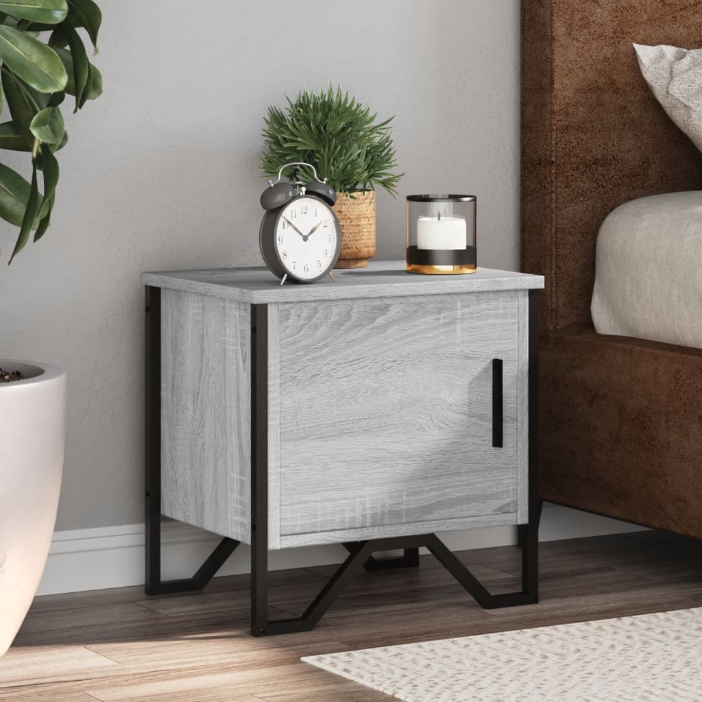 Bedside Cabinets 2 pcs Grey Sonoma 40x30x40 cm Engineered Wood