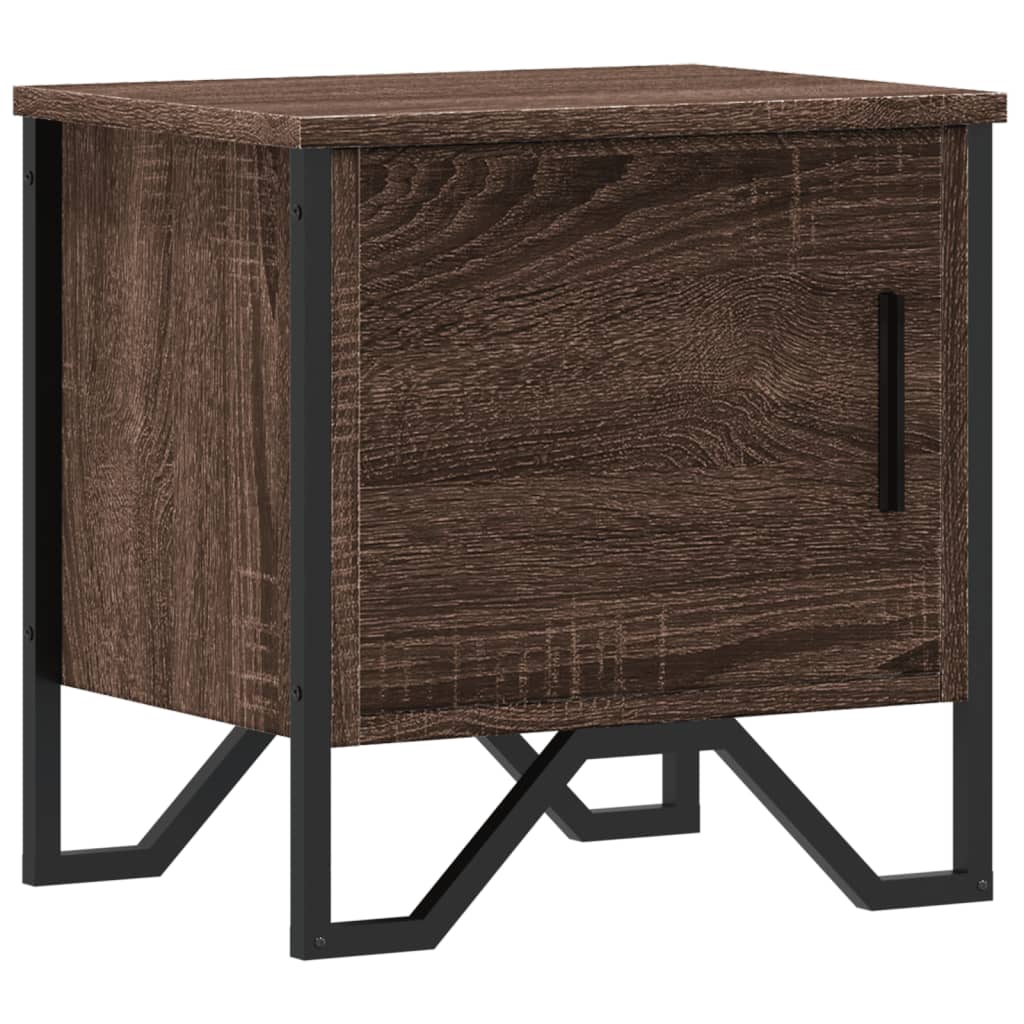 Bedside Cabinet Brown Oak 40x30x40 cm Engineered Wood