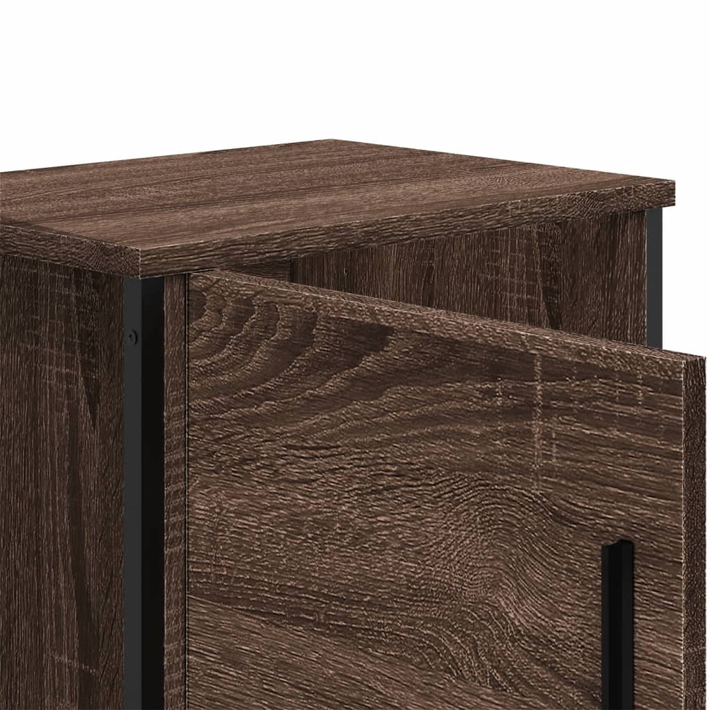 Bedside Cabinet Brown Oak 40x30x40 cm Engineered Wood