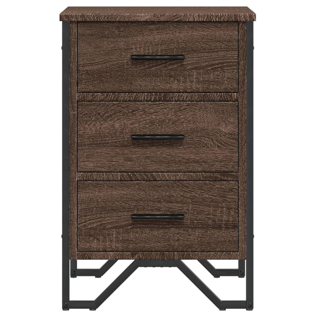 Bedside Cabinet Brown Oak 40x41x60 cm Engineered Wood