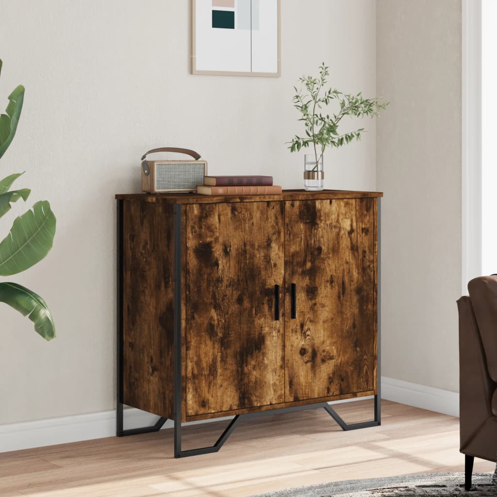 Sideboard Smoked Oak 78x35.5x74.5 cm Engineered Wood
