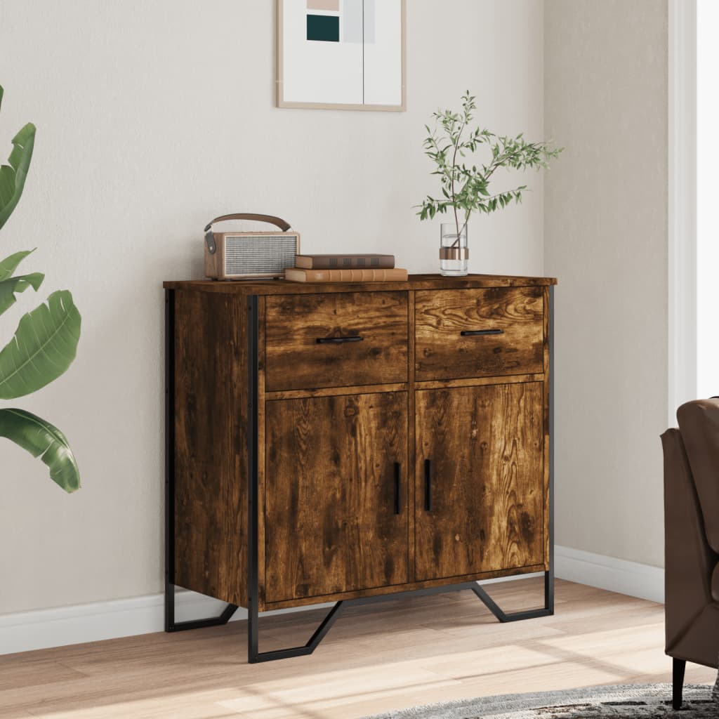 Sideboard Smoked Oak 79.5x35.5x74.5 cm Engineered Wood