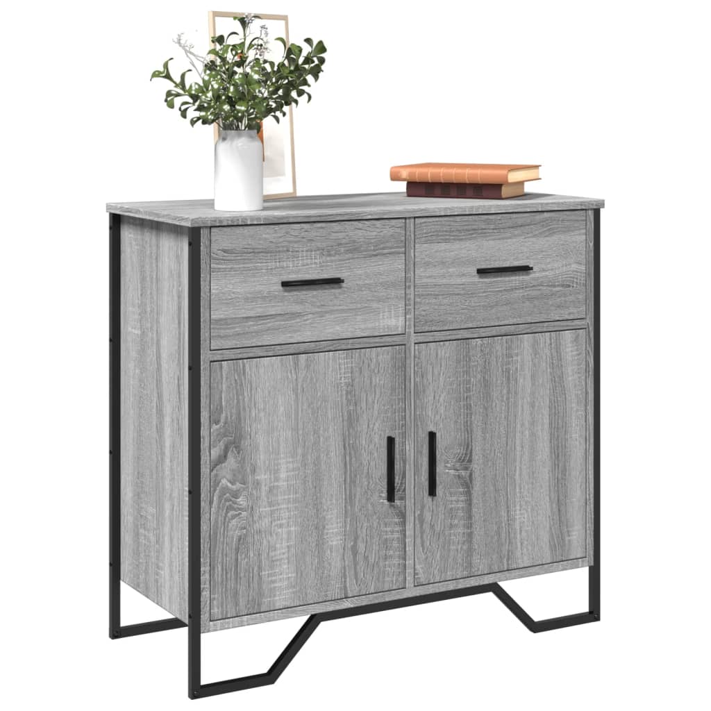 Sideboard Grey Sonoma 79.5x35.5x74.5 cm Engineered Wood