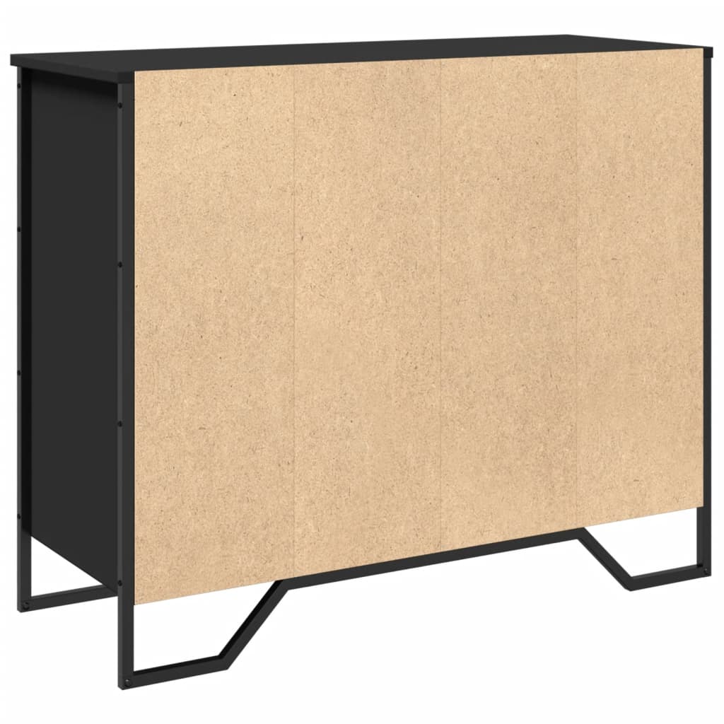 Sideboard Black 91x35.5x74.5 cm Engineered Wood