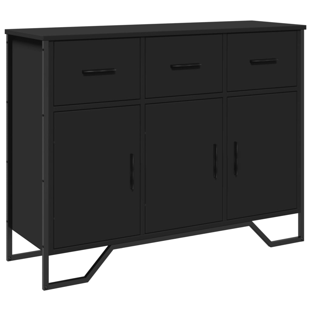 Sideboard Black 97x32.5x74.5 cm Engineered Wood