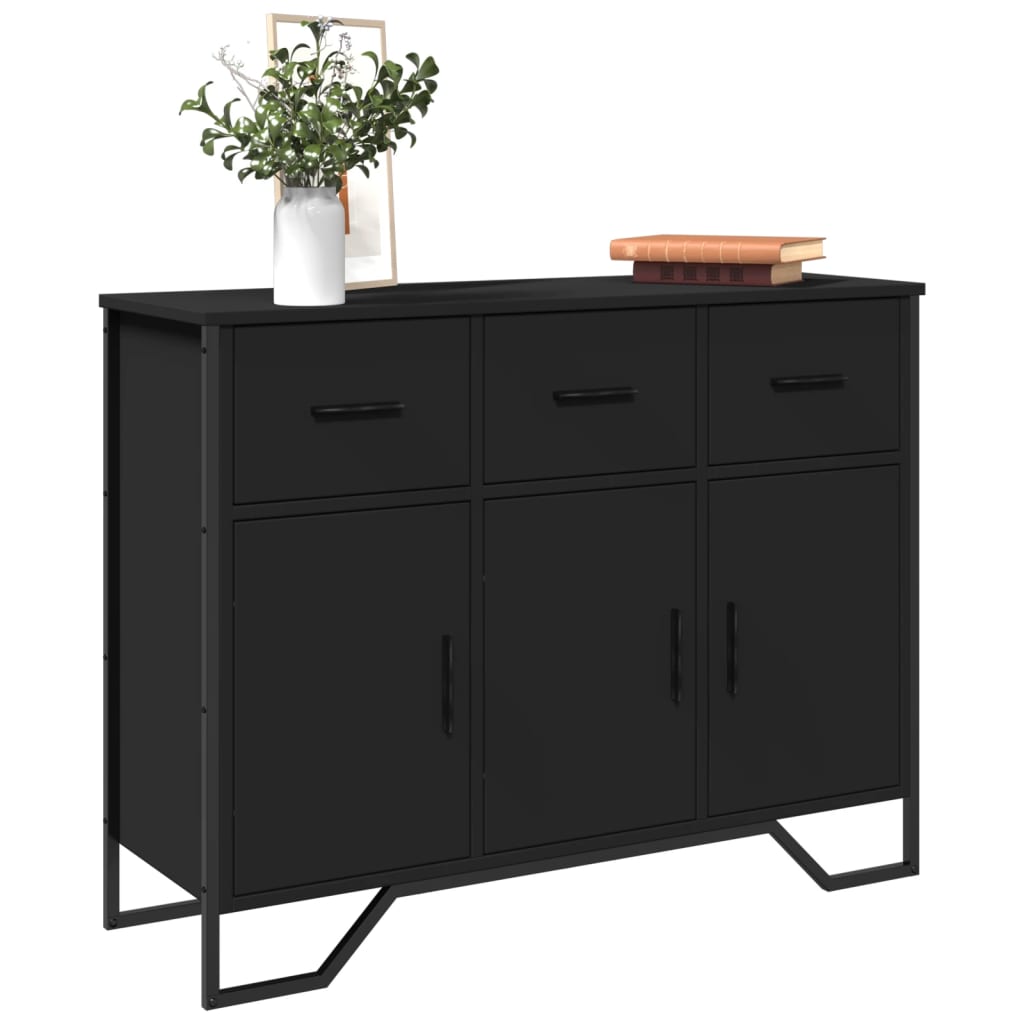 Sideboard Black 97x32.5x74.5 cm Engineered Wood