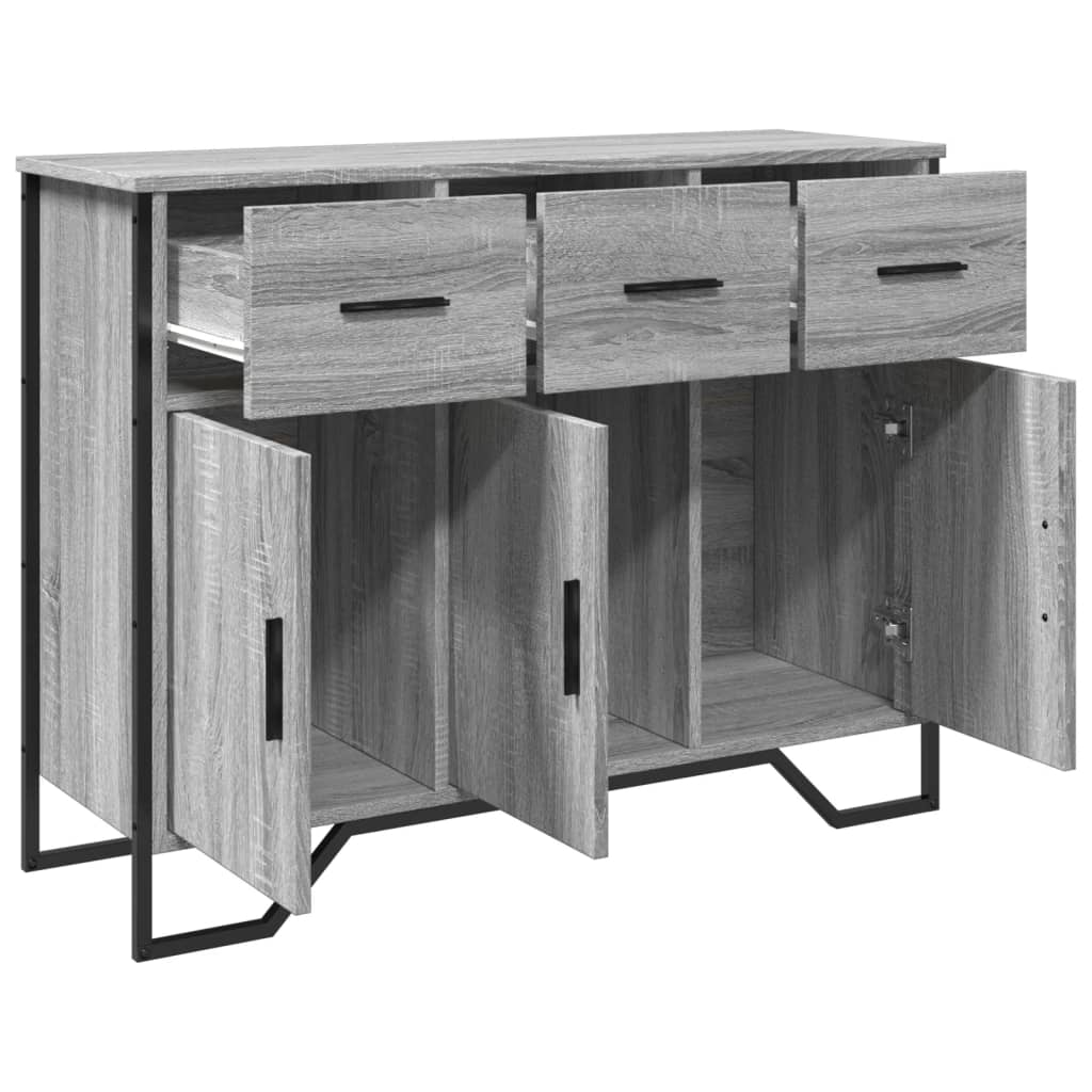 Sideboard Grey Sonoma 97x32.5x74.5 cm Engineered Wood