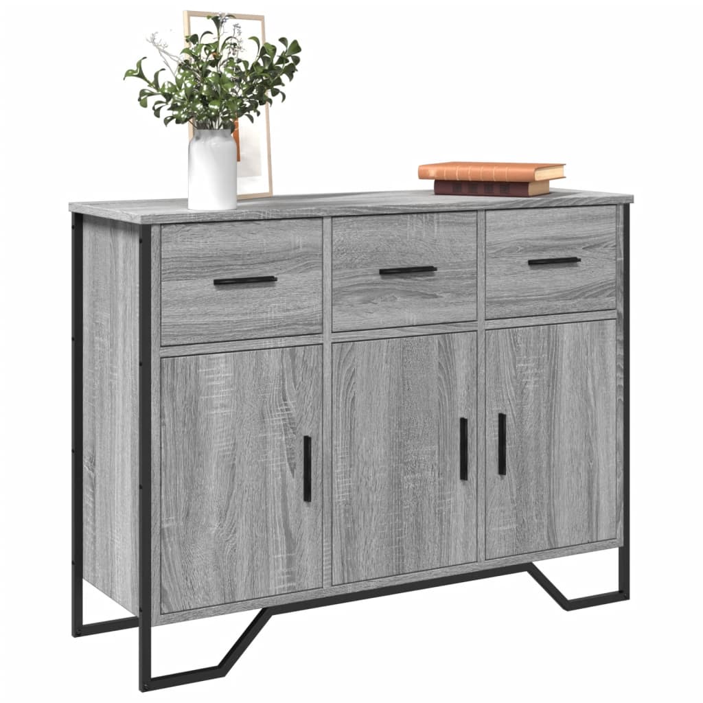 Sideboard Grey Sonoma 97x32.5x74.5 cm Engineered Wood