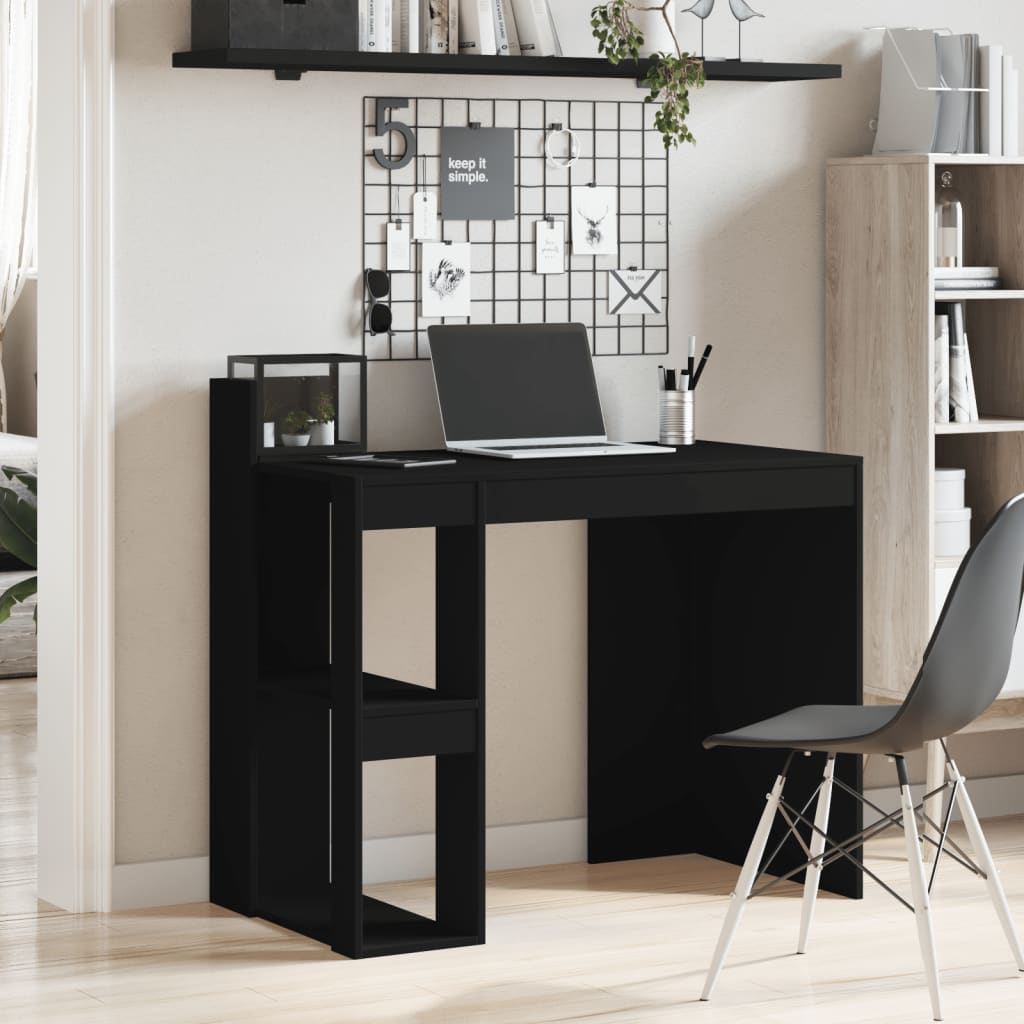 Office Desk Black 103.5x56.5x94 cm Engineered Wood