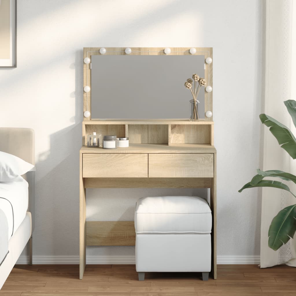 Dressing Table With Led 80X41X134.5 Cm