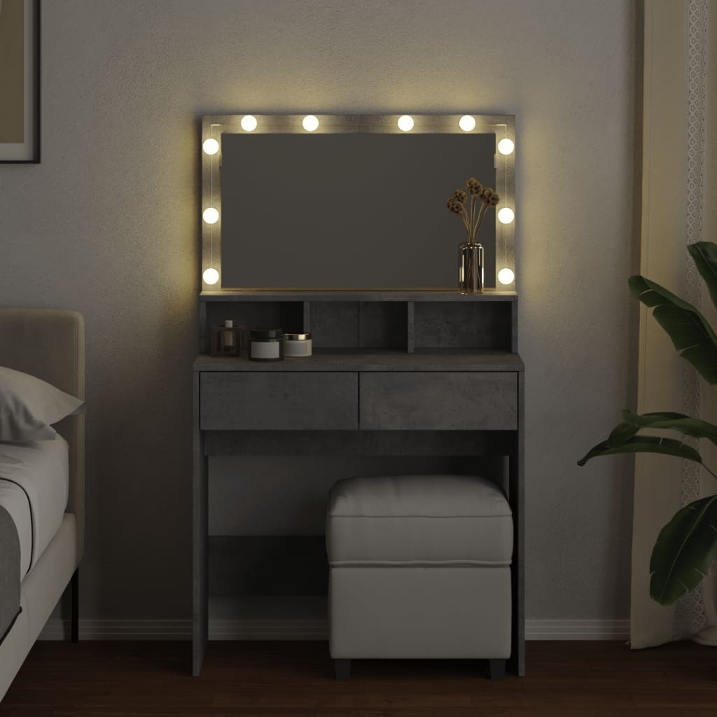 Dressing Table With Led 80X41X134.5 Cm