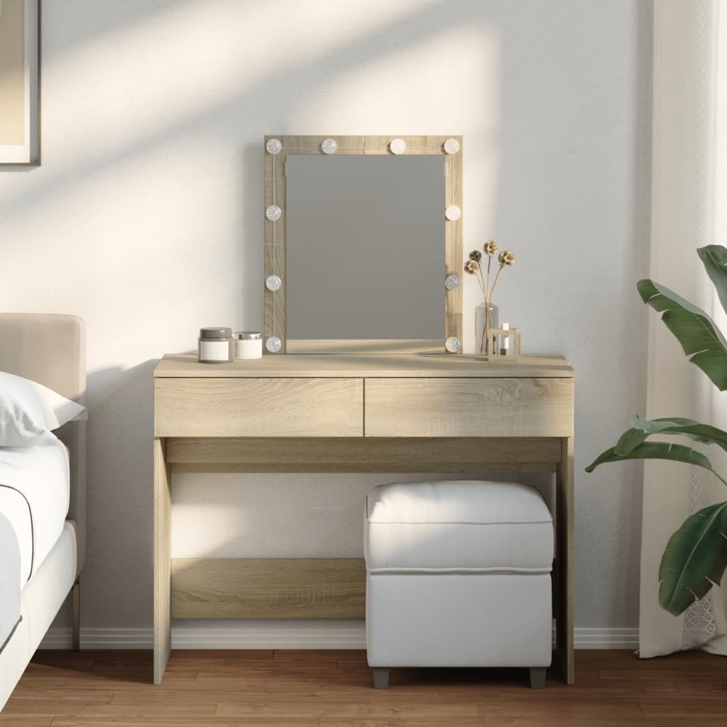 Dressing Table With Led 100X40X130 Cm