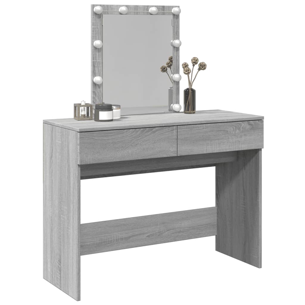 Dressing Table With Led 100X40X130 Cm