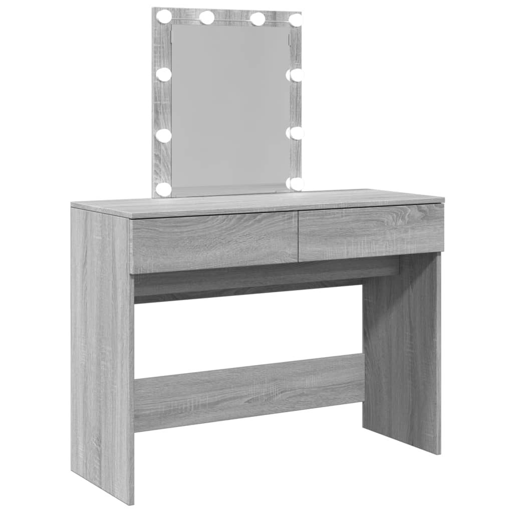 Dressing Table With Led 100X40X130 Cm