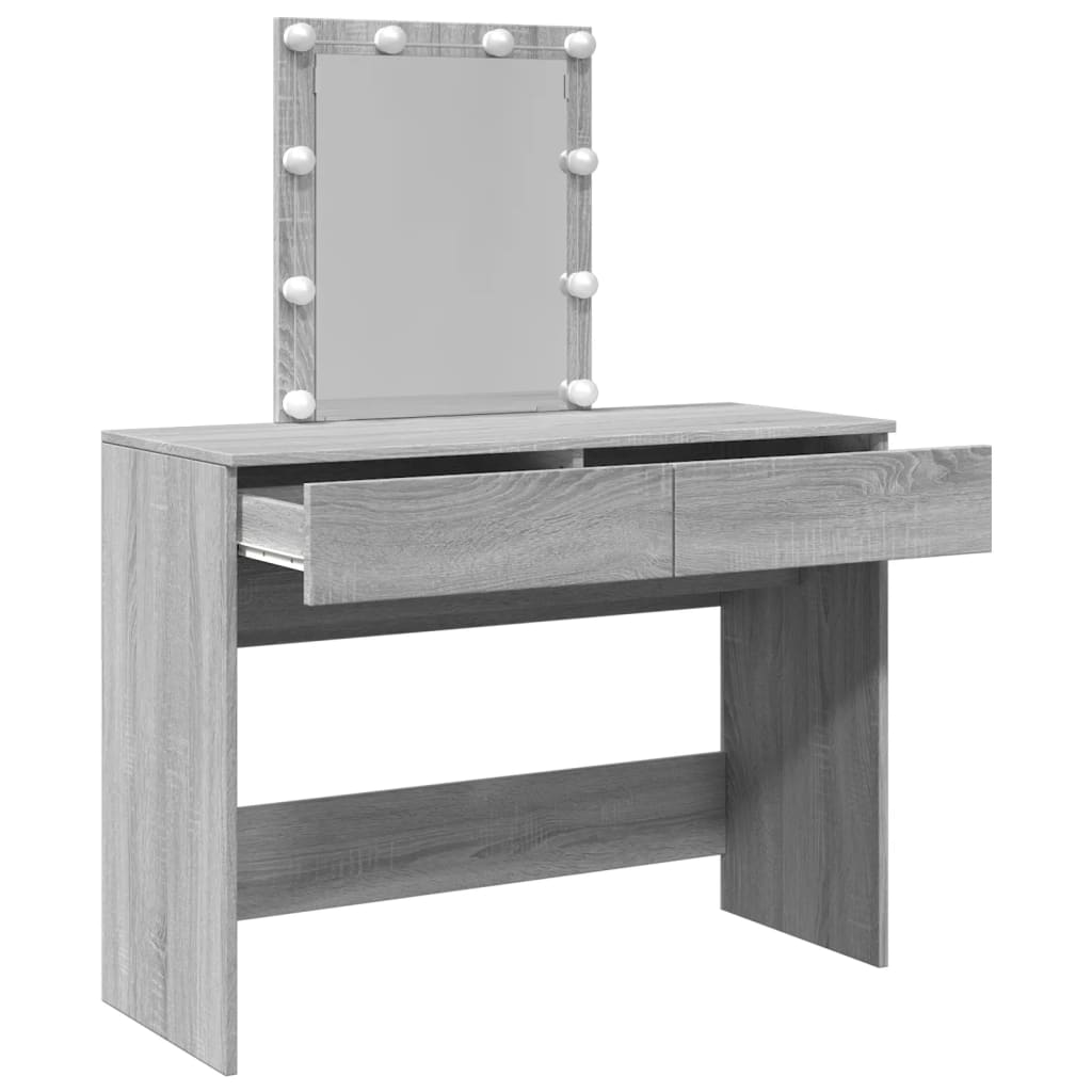Dressing Table With Led 100X40X130 Cm