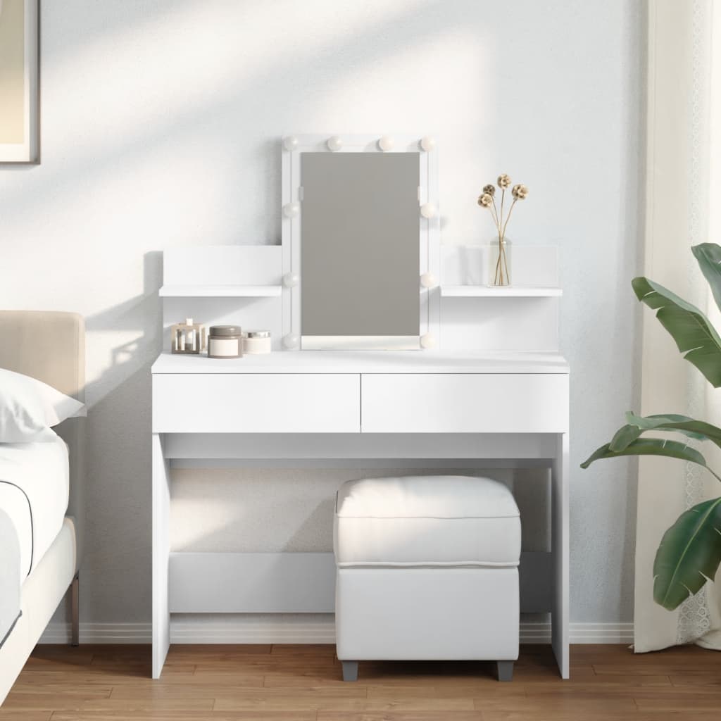 Dressing Table With Led 100X40X130 Cm