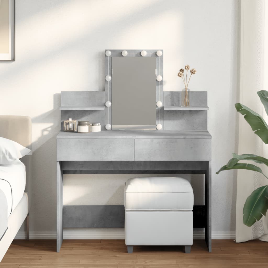 Dressing Table With Led 100X40X130 Cm