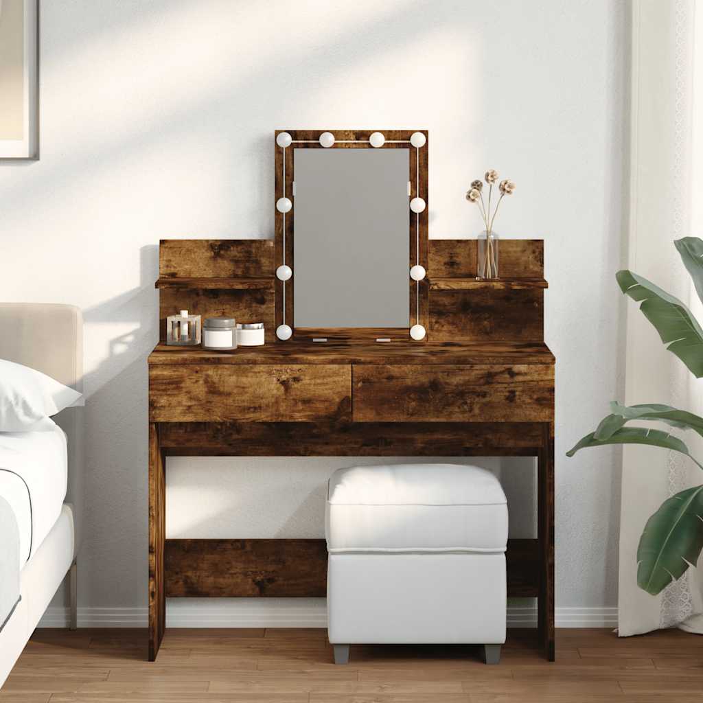 Dressing Table With Led 100X40X130 Cm
