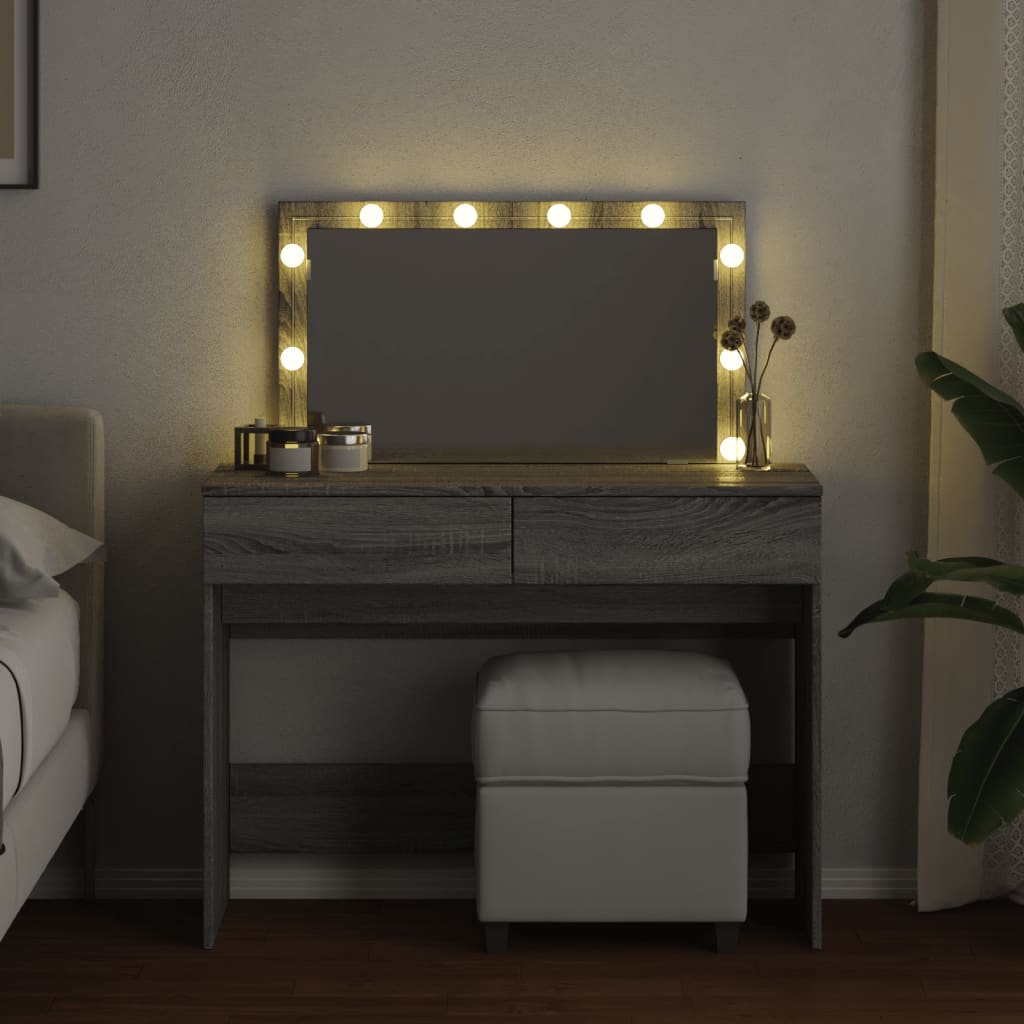 Dressing Table With Led 100X40X120 Cm