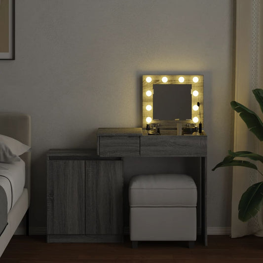 Dressing Table With Led 115X37X110.5 Cm