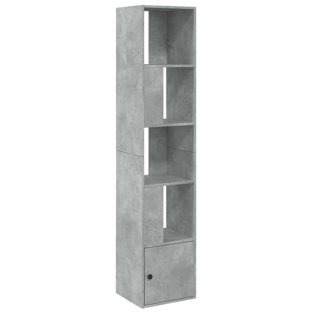 Bookcase Concrete Grey 40x36x189 cm Engineered Wood