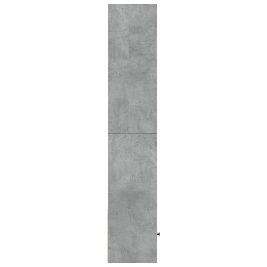 Bookcase Concrete Grey 40x36x189 cm Engineered Wood