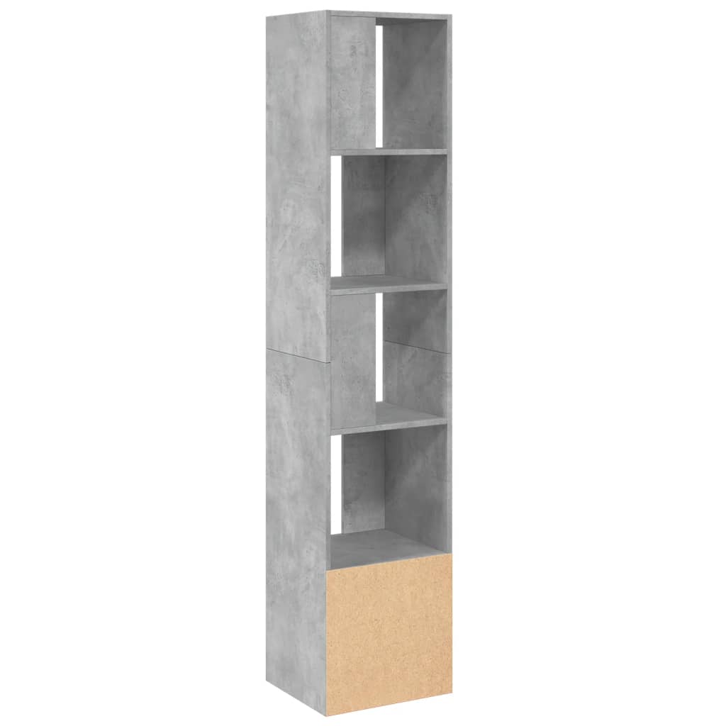 Bookcase Concrete Grey 40x36x189 cm Engineered Wood