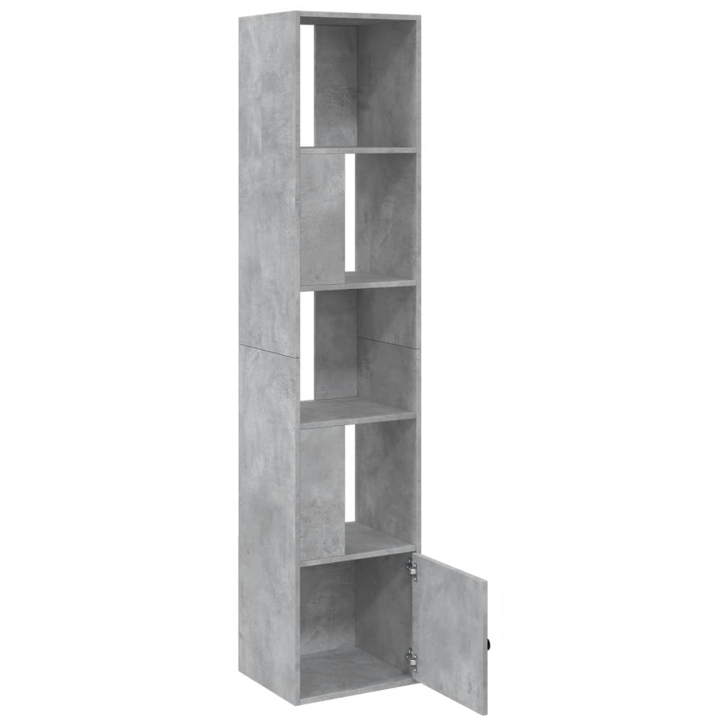 Bookcase Concrete Grey 40x36x189 cm Engineered Wood