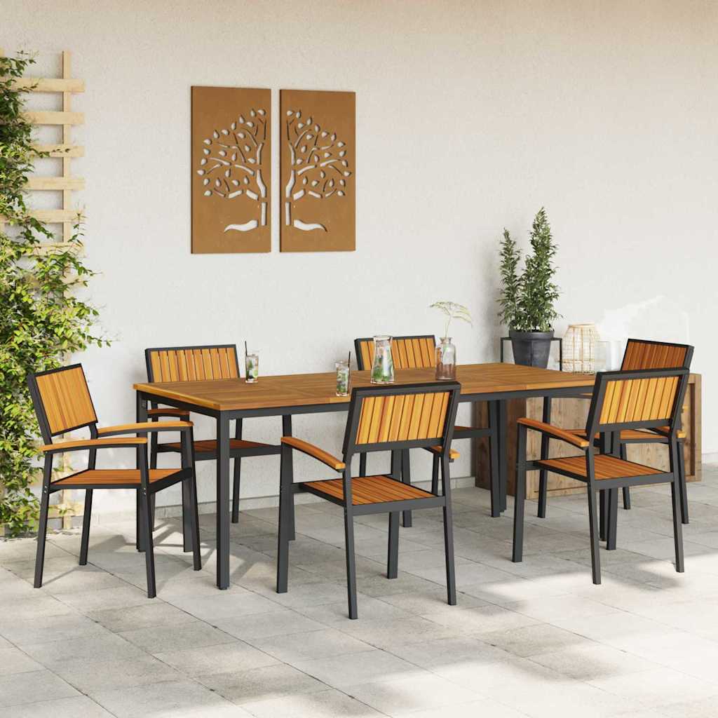 Garden Chair 6 pcs Brown 56 x 57 x 87cm Solid Acacia wood