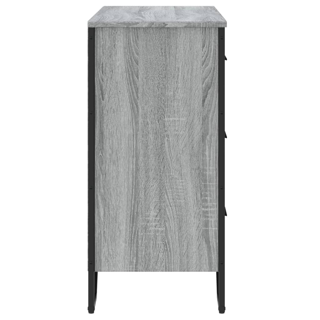 Chest of Drawers Grey Sonoma 91x35.5x74.5 cm Engineered wood