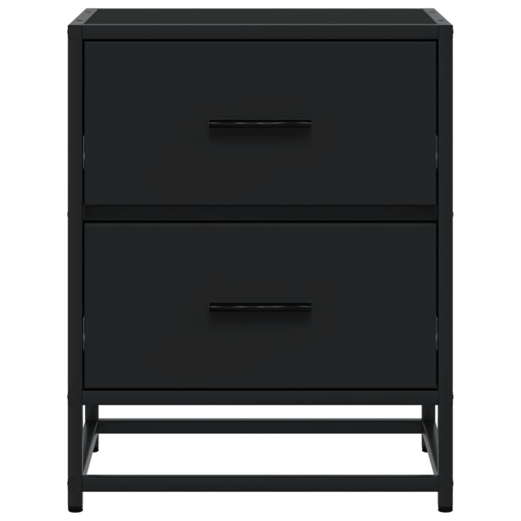 Bedside Cabinets 2 pcs Black 40x31x50 cm Engineered Wood