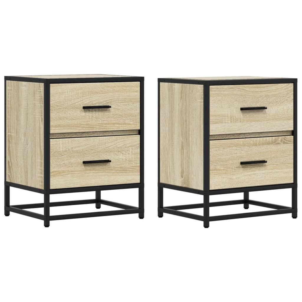 Bedside Cabinets 2 pcs Sonoma Oak 40x31x50 cm Engineered Wood