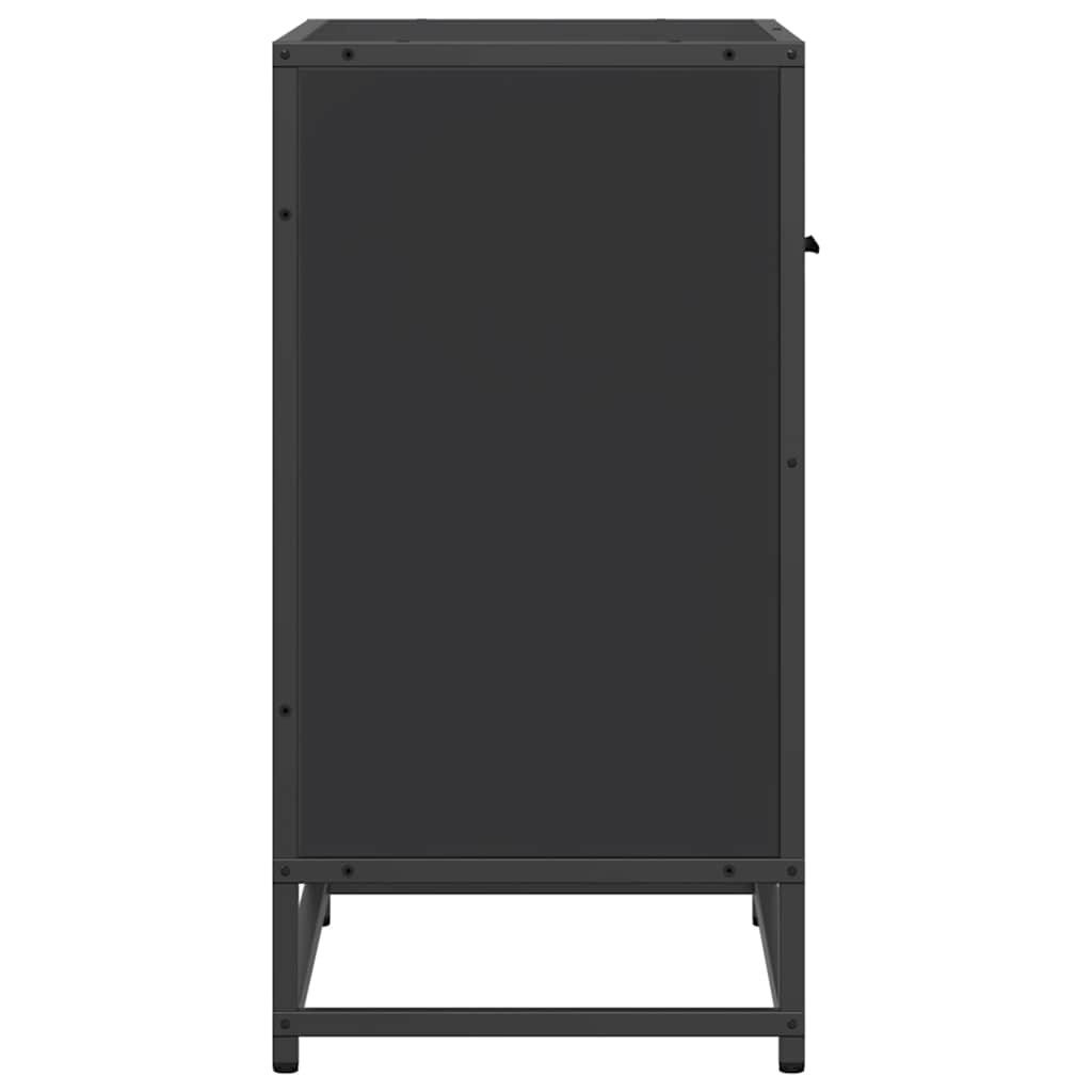 Bedside Cabinet Black 60x31x60 cm Engineered Wood and Metal