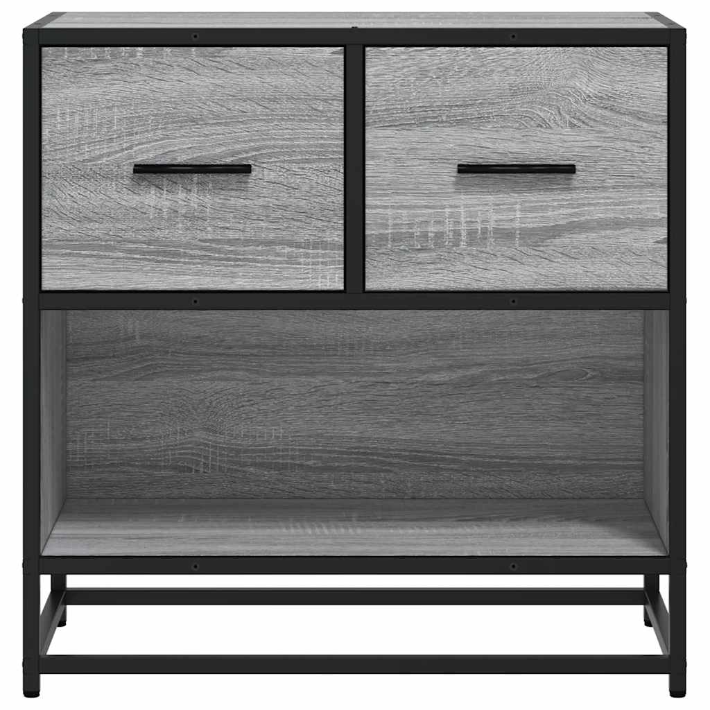 Bedside Cabinet Grey Sonoma 60x31x60 cm Engineered Wood and Metal