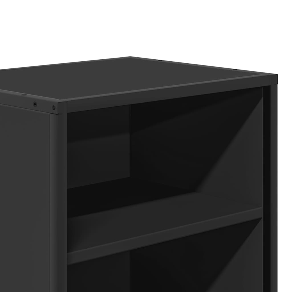 Bedside Cabinets 2 pcs Black 40x31x50 cm Engineered Wood and Metal