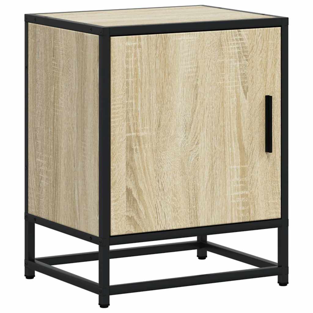 Bedside Cabinets 2 pcs Sonoma Oak 40x31x50 cm Engineered Wood and Metal