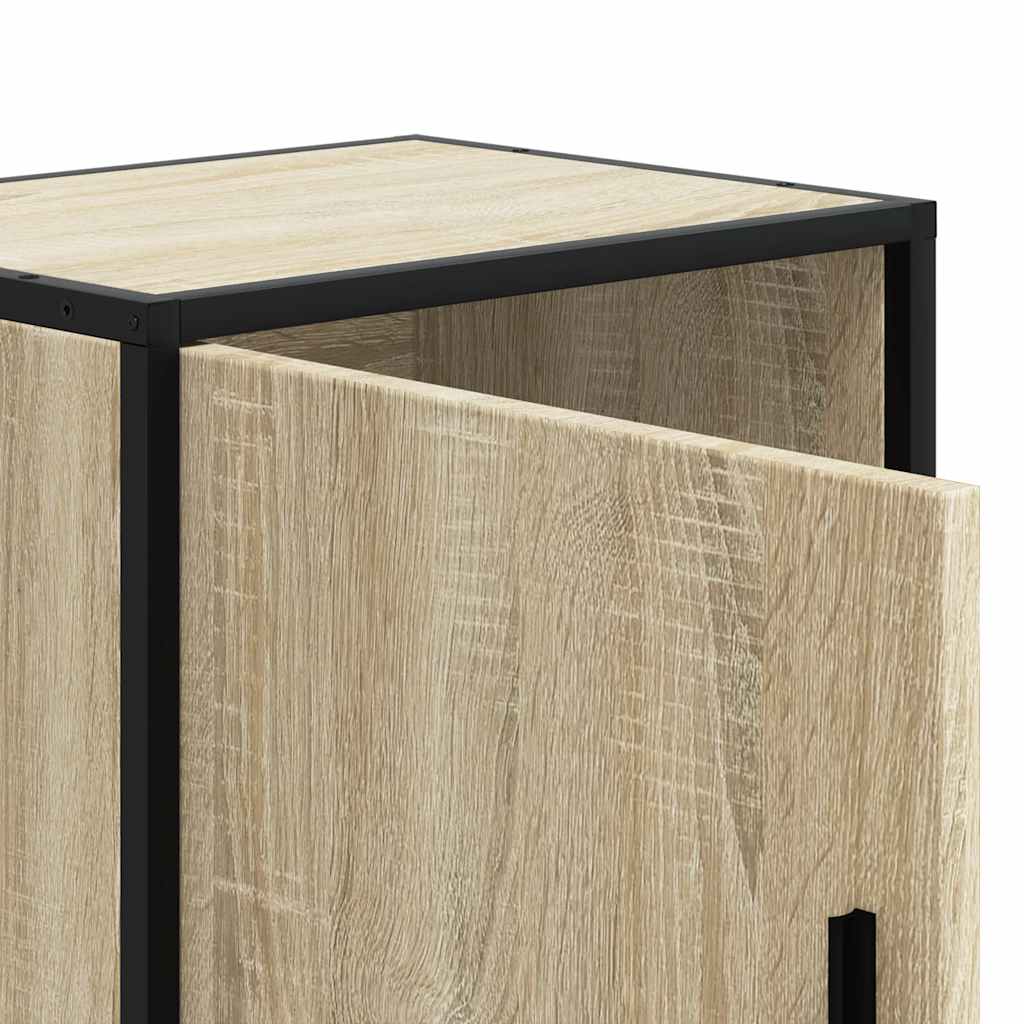 Bedside Cabinets 2 pcs Sonoma Oak 40x31x50 cm Engineered Wood and Metal