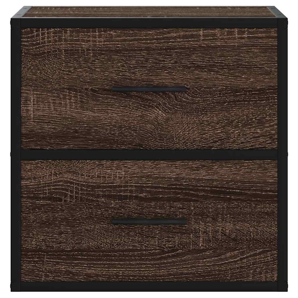 Wall-mounted Bedside Cabinet Brown Oak 40x31x39.5 cm