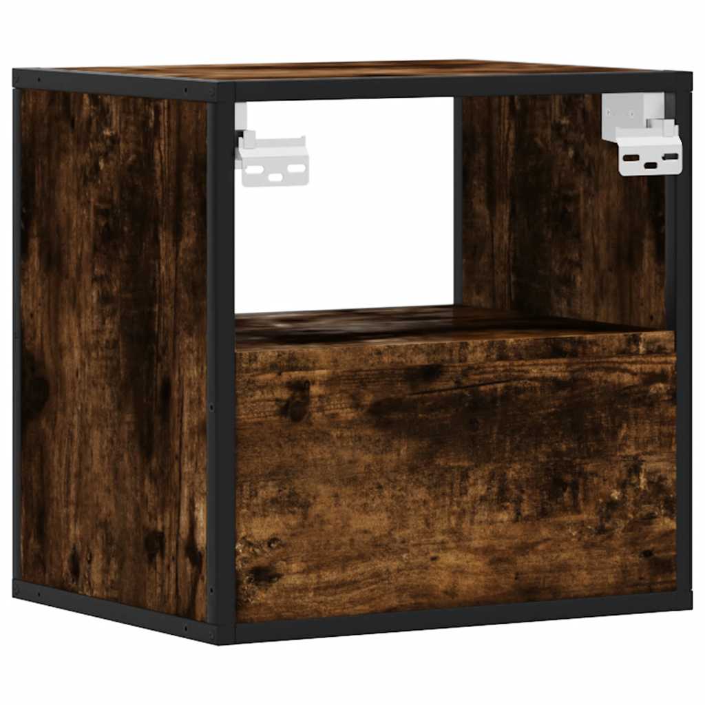 Wall-mounted Bedside Cabinets 2 pcs Smoked Oak 40x31x39.5 cm