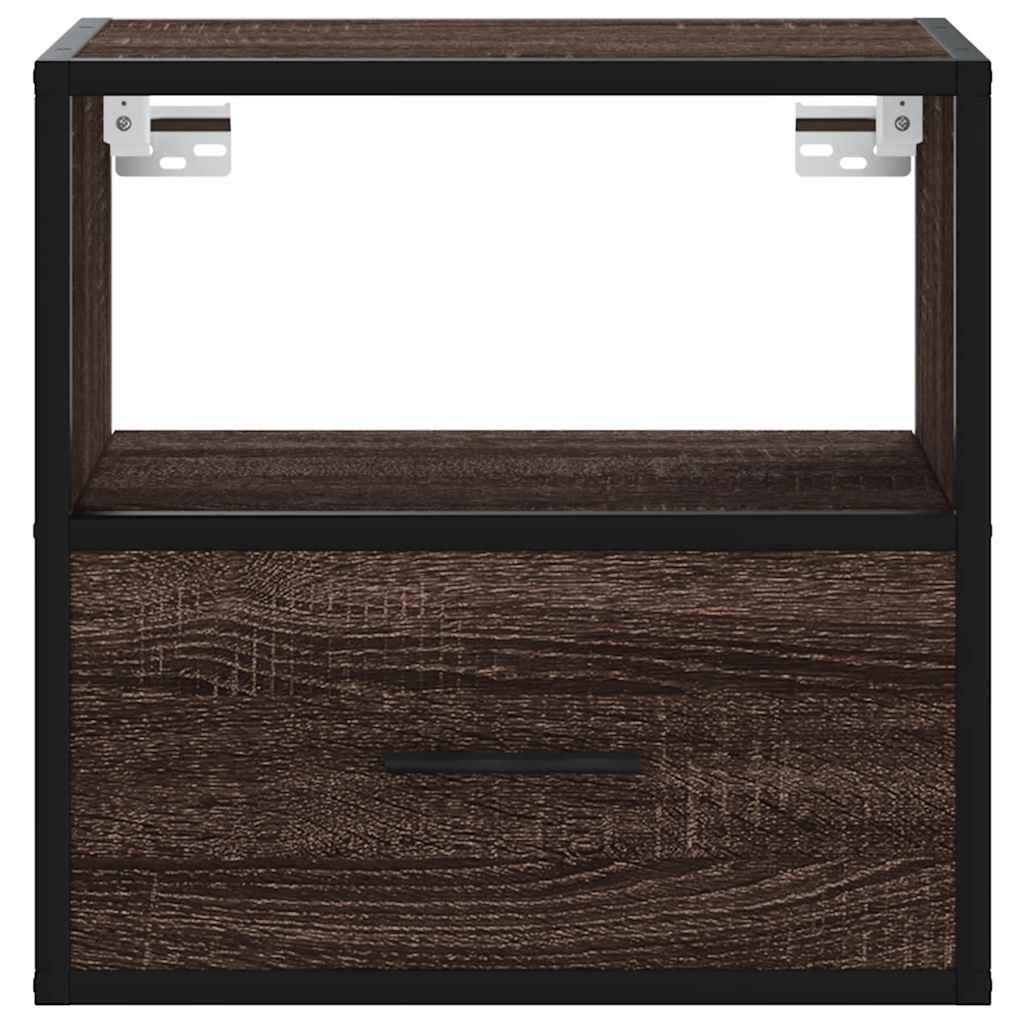 Wall-mounted Bedside Cabinet Brown Oak 40x31x39.5 cm