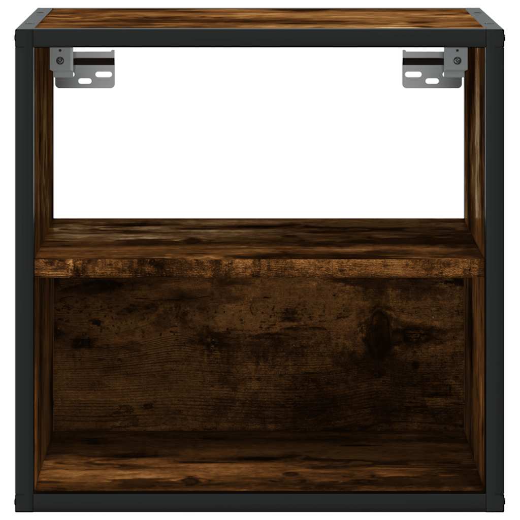 Wall-mounted Bedside Cabinet Smoked Oak 40x31x39.5 cm