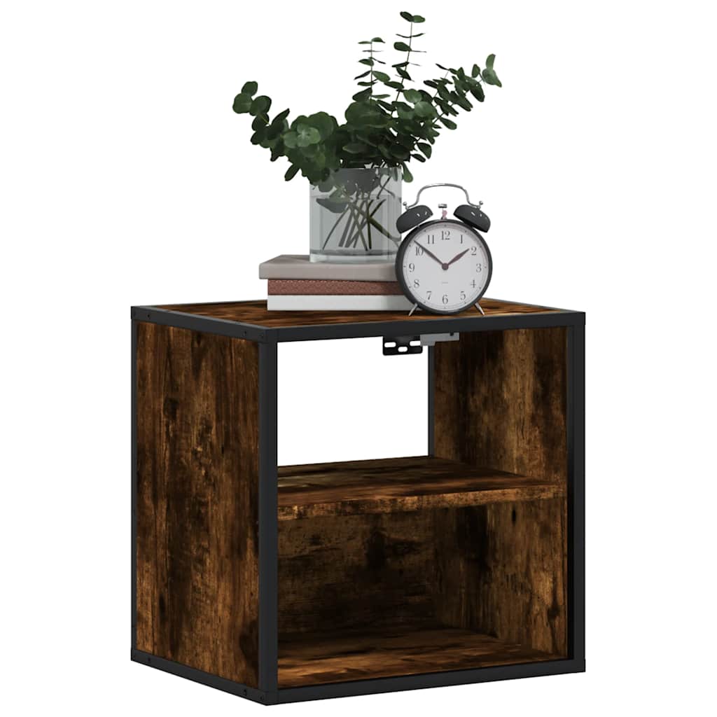 Wall-mounted Bedside Cabinets 2 pcs Smoked Oak 40x31x39.5 cm