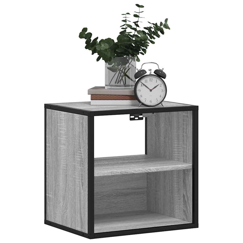 Wall-mounted Bedside Cabinets 2 pcs Grey Sonoma 40x31x39.5 cm